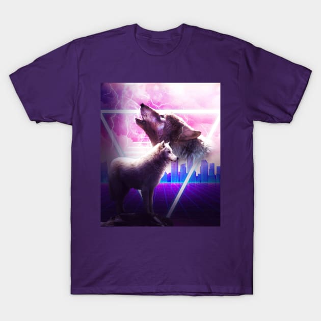 Trippy Wolf Rave T-Shirt by Random Galaxy